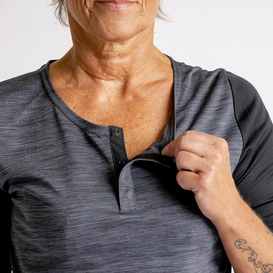 IXS Carve X Women Henley Graphite/Black