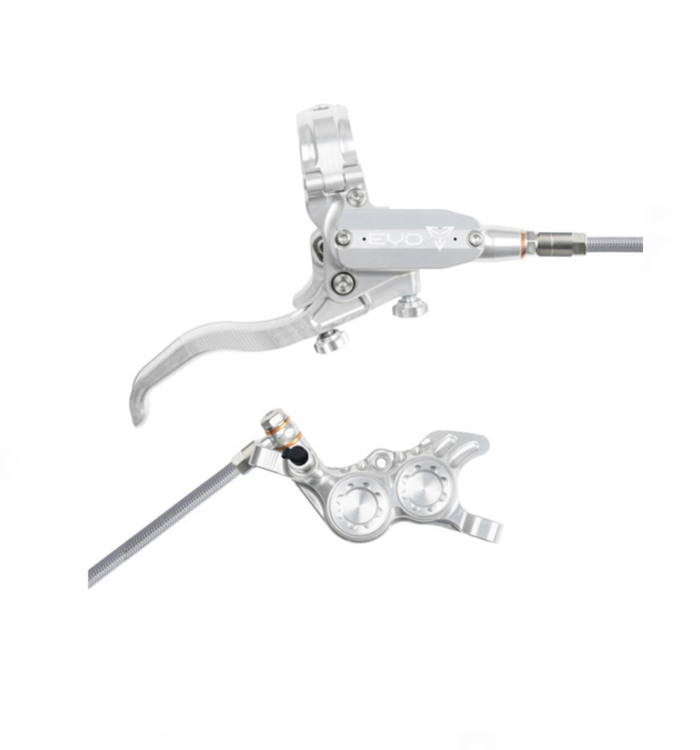 Freno Hope EVO GR4 - No Rotor - Silver/Silver - BRAIDED - Izquierdo
