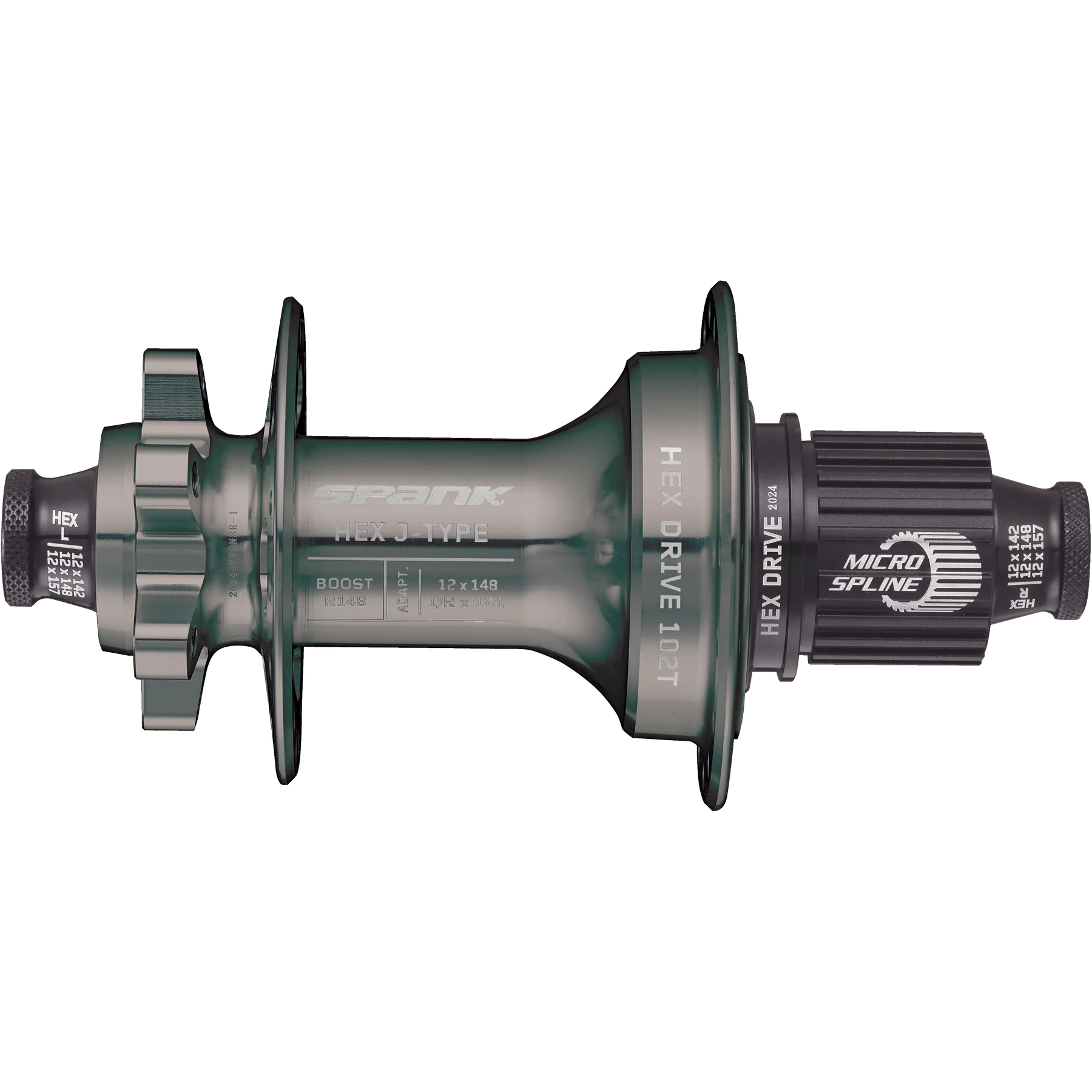 HEX J-TYPE Boost R148 Blank Hub GunMetal 32H (no freehb fitted)