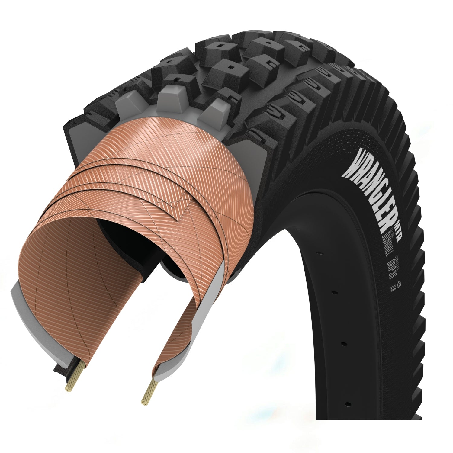 Llanta Goodyear Wrangler MTR Downhill 27.5x2.4 / 61-584 TLR Blk - Grip3s