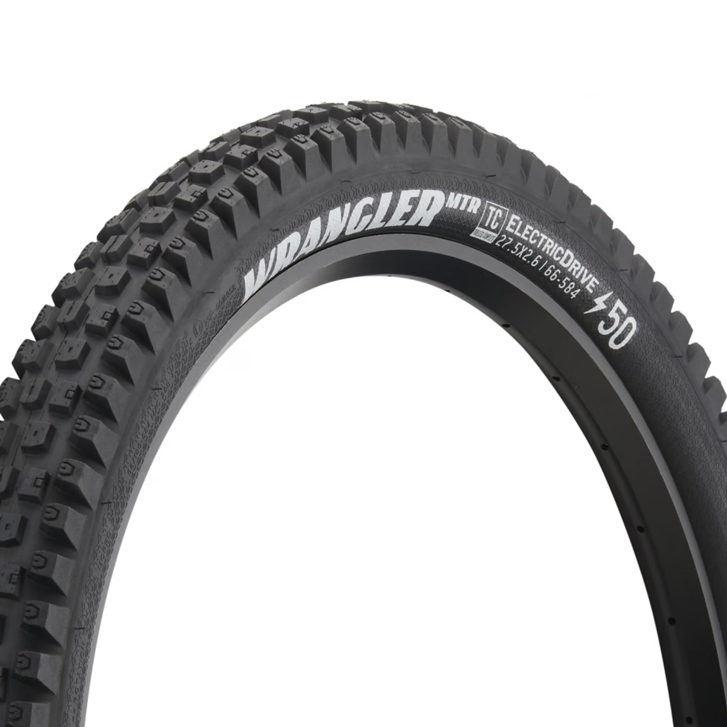 Llanta Goodyear Wrangler MTR ElectricDrive Tubeless Complete 27.5x2.6 / 66-584 Blk