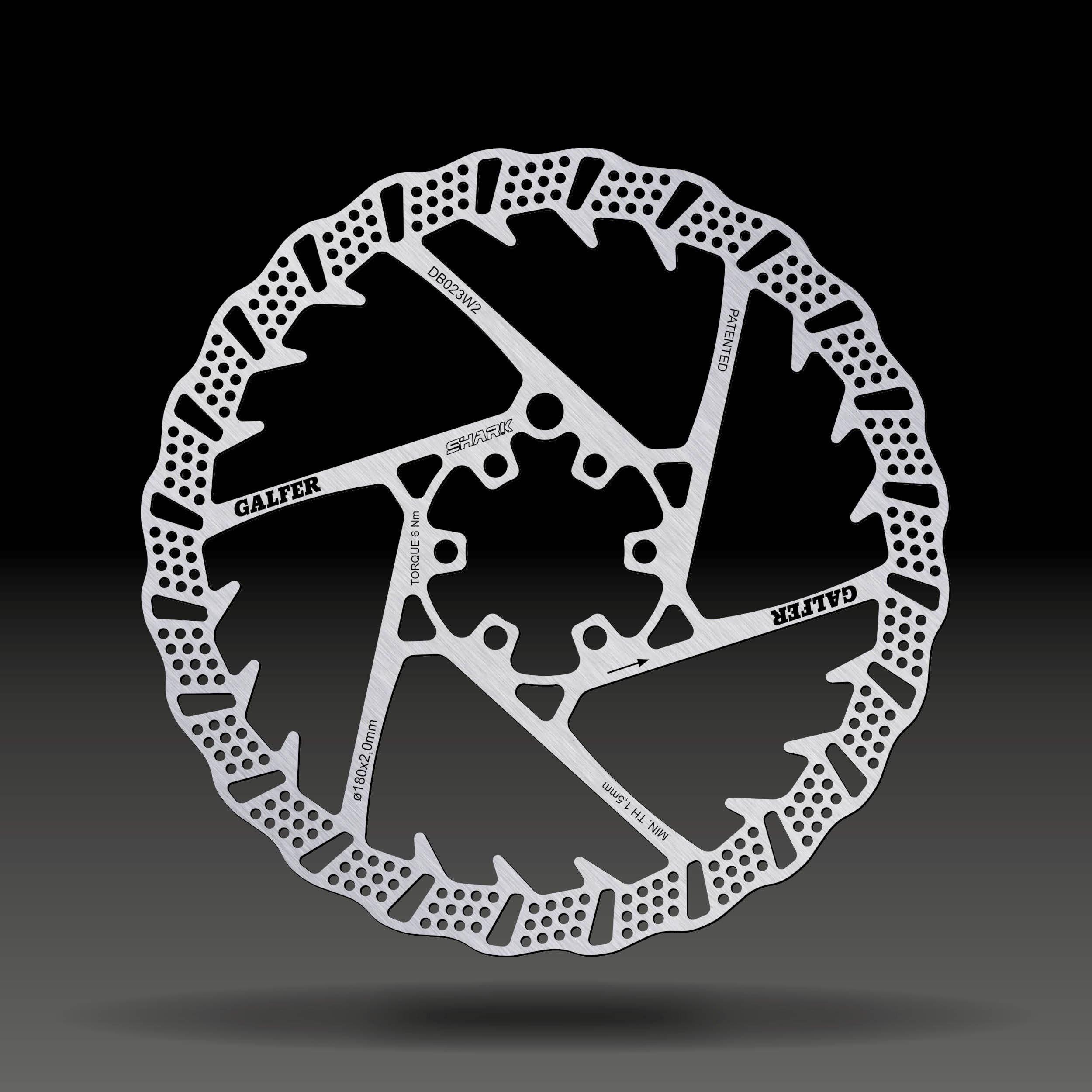 GALFER - Discos shark 180 x 2.0 Centerlock