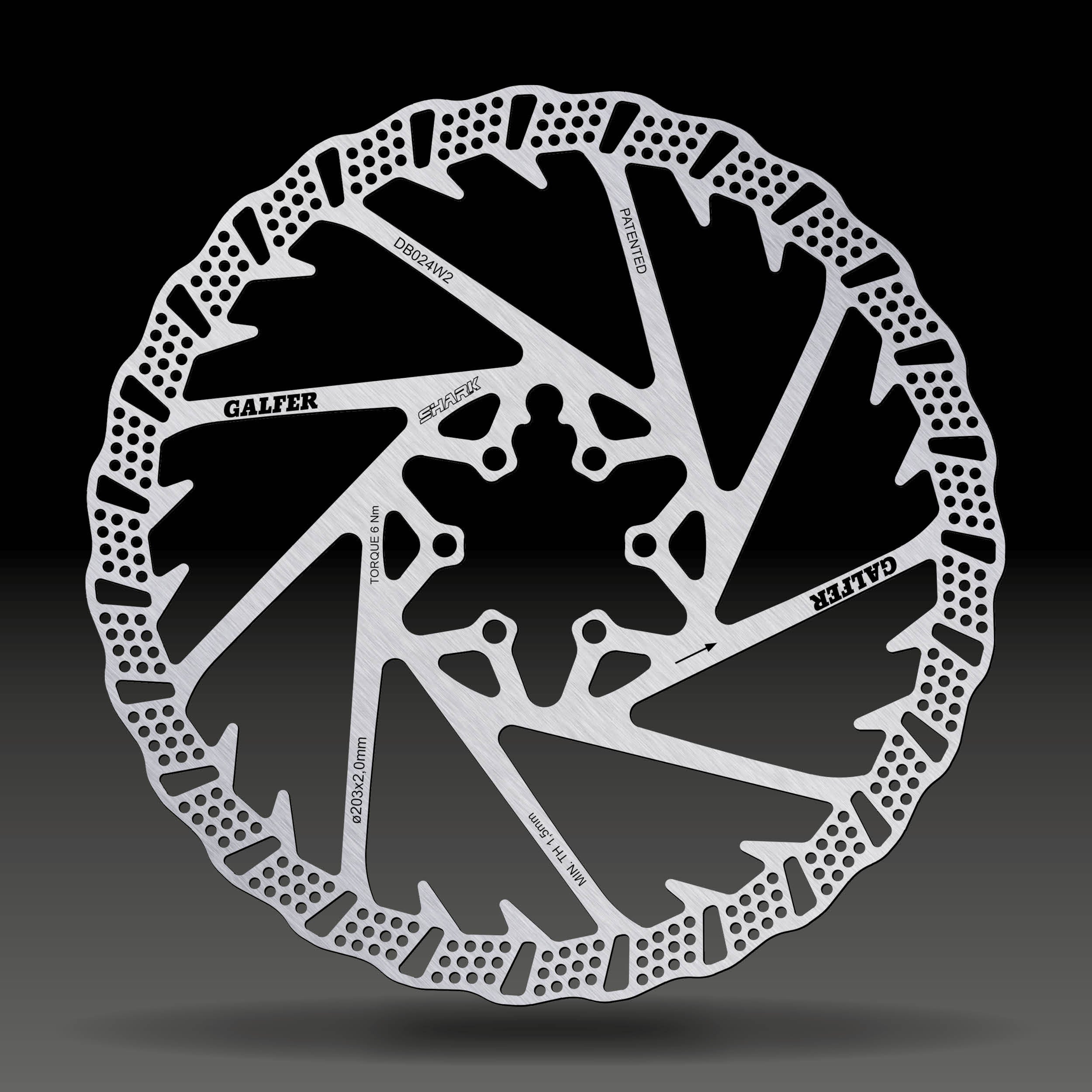 GALFER - Discos shark 203 x 2.0 6 pernos