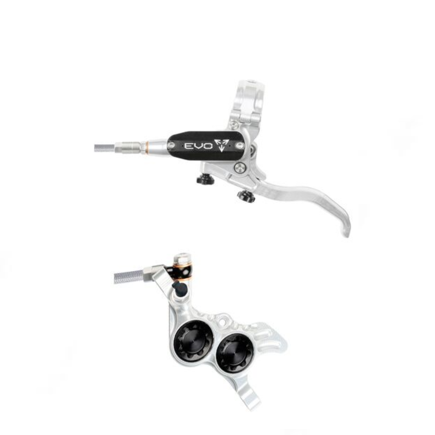 Freno Hope EVO GR4 - No Rotor - Silver/Black - BRAIDED- Derecho