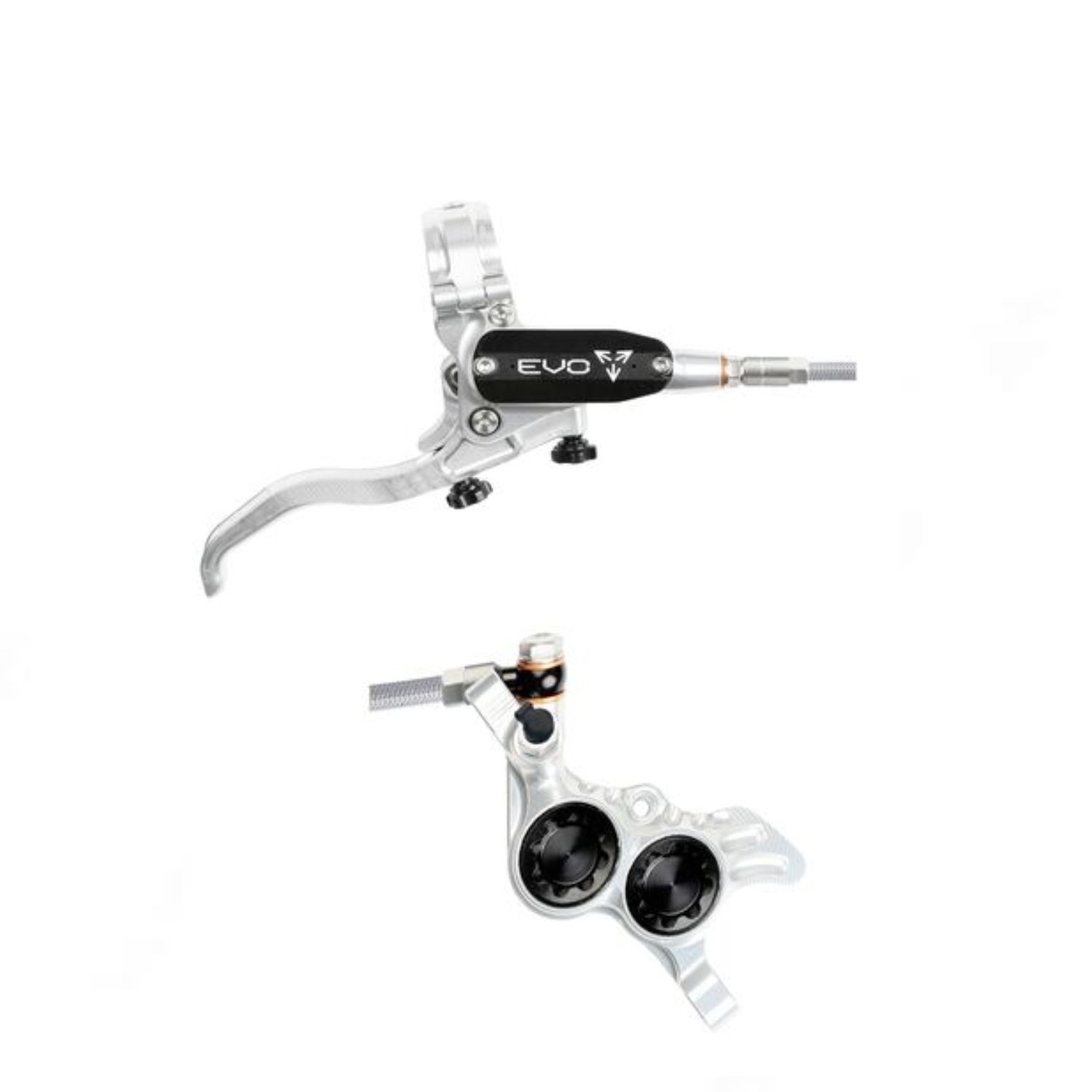 Freno Hope EVO GR4 - No Rotor - Silver/Black - BRAIDED- Izquierdo