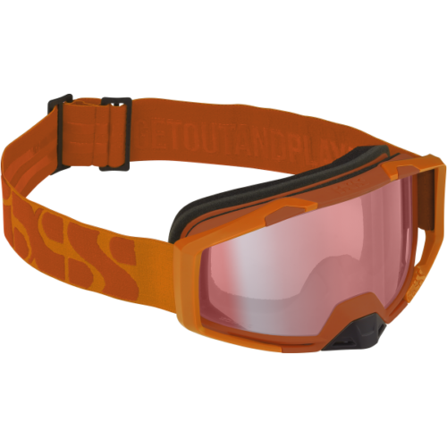 Lentes para Ciclista IXS Google Hack Clear / One-size Burnt Orange - Mirror Soft Pink