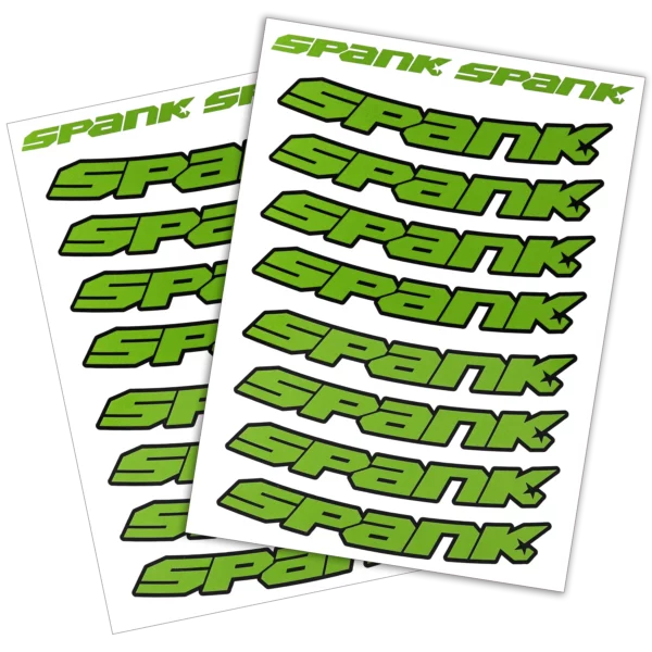 SPANK IND Rim Sticker Kit Green
