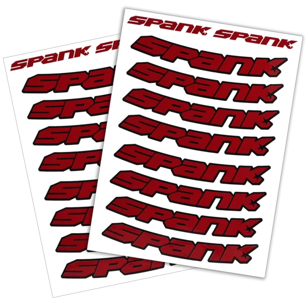 SPANK IND Rim Sticker Kit Red